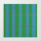 Green Blue Stripe - Joy Of Together Wood Wall Art Gallery Image 1