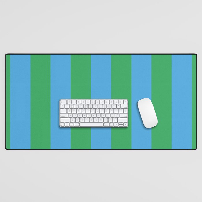 Green Blue Stripe - Joy Of Together Desk Mat Gallery Image 1