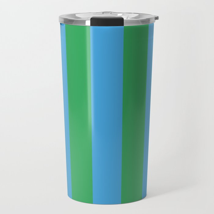 Green Blue Stripe - Joy Of Together Travel Mug Gallery Image 1
