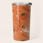 Aquarius Persimmon Print Travel Mug Gallery Image 2
