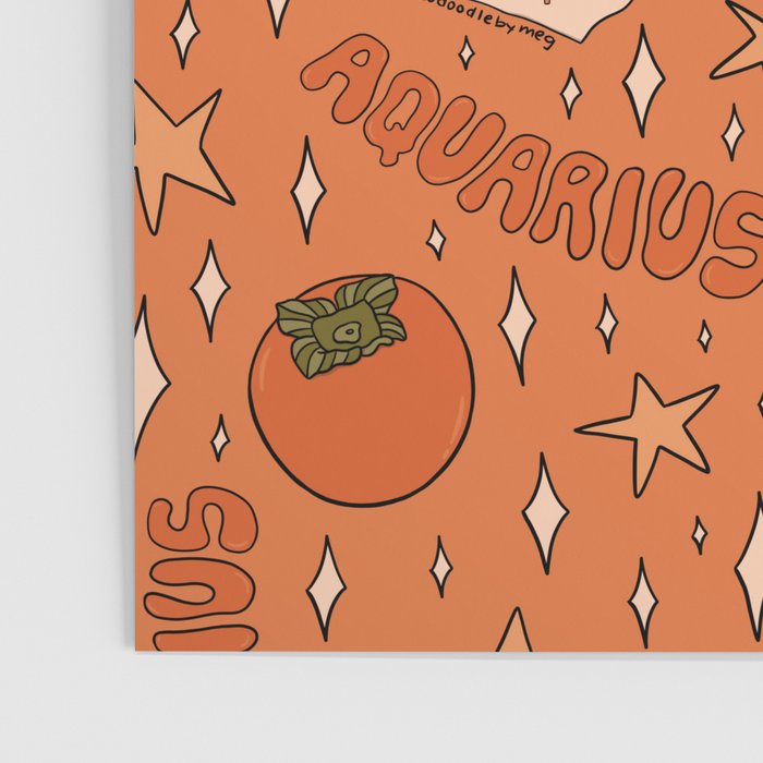 Aquarius Persimmon Print Poster Gallery Image 3