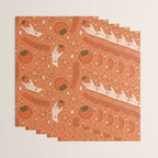 Aquarius Persimmon Print Wrapping Paper Gallery Image 3