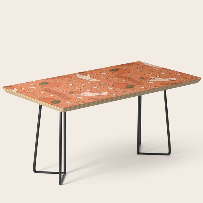 Aquarius Persimmon Print Coffee Table Gallery Image 1