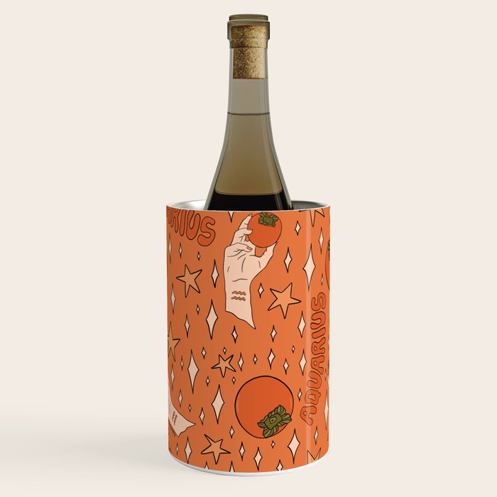 Aquarius Persimmon Print Wine Chiller Gallery Image 1
