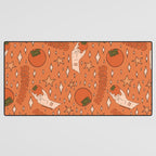 Aquarius Persimmon Print Desk Mat Gallery Image 3