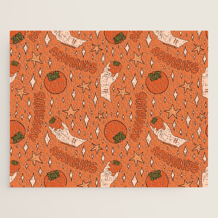 Aquarius Persimmon Print Jigsaw Puzzle Gallery Image 1