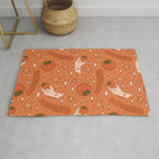 Aquarius Persimmon Print Rug Gallery Image 1