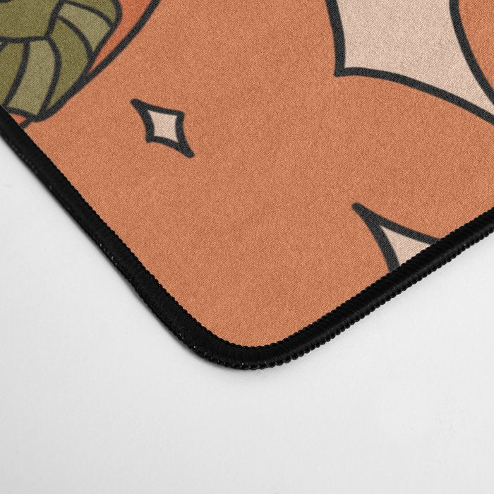 Aquarius Persimmon Print Desk Mat Gallery Image 4