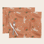 Aquarius Persimmon Print Placemat Gallery Image 1