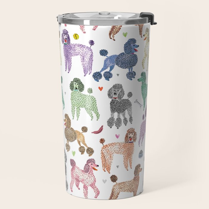 Poodles by Veronique de Jong Travel Mug Gallery Image 2