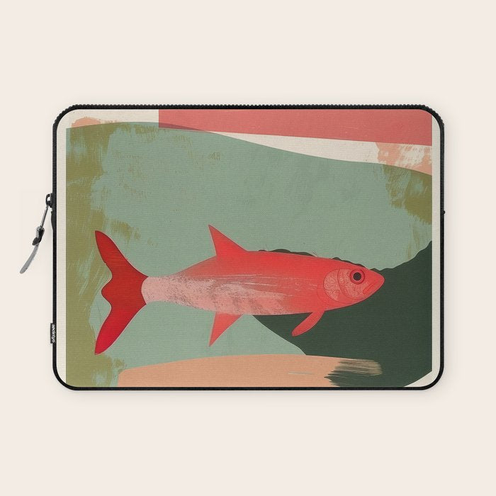 Red Fish Abstract Laptop Sleeve Gallery Image 1