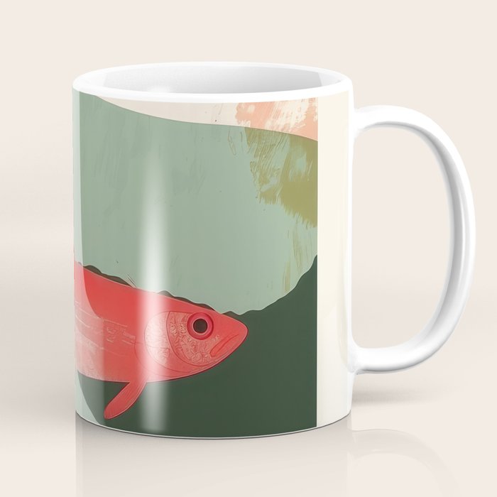 Red Fish Abstract Coffee Mug Gallery Image 1