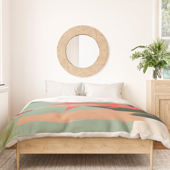 Red Fish Abstract Duvet Cover Gallery Image 3