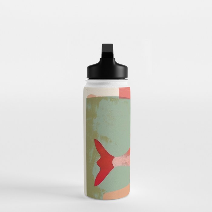 Red Fish Abstract Water Bottle Gallery Image 3
