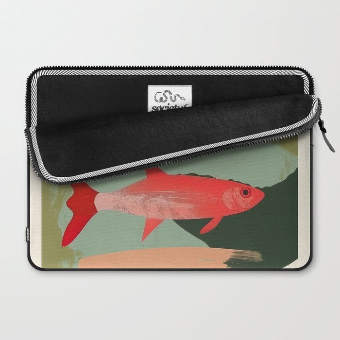 Red Fish Abstract Laptop Sleeve Gallery Image 2