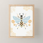 Honey Bee Abstract Pattern Mini Art Print Gallery Image 1
