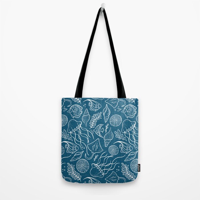 Sea Life - Marine Blue Tote Bag Gallery Image 2