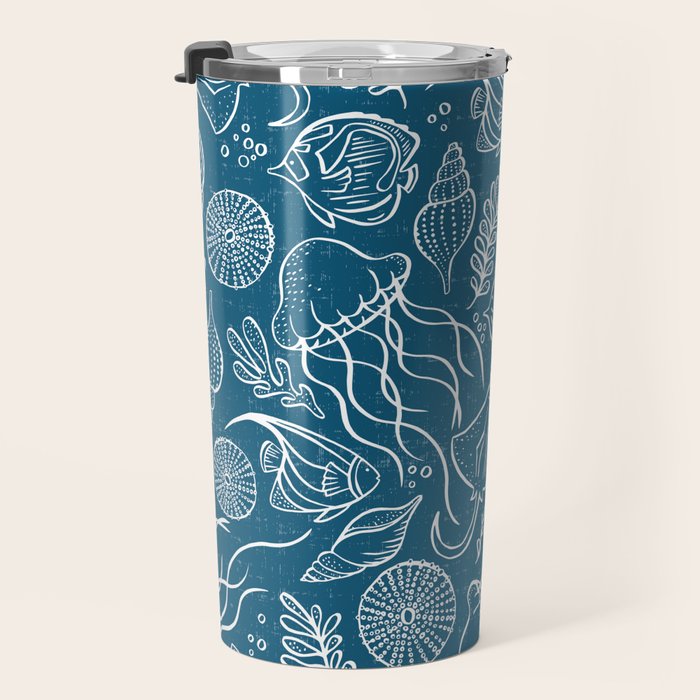 Sea Life - Marine Blue Travel Mug Gallery Image 3