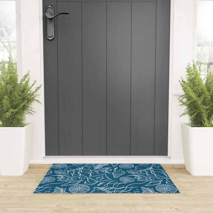 Sea Life - Marine Blue Welcome Mat Gallery Image 3