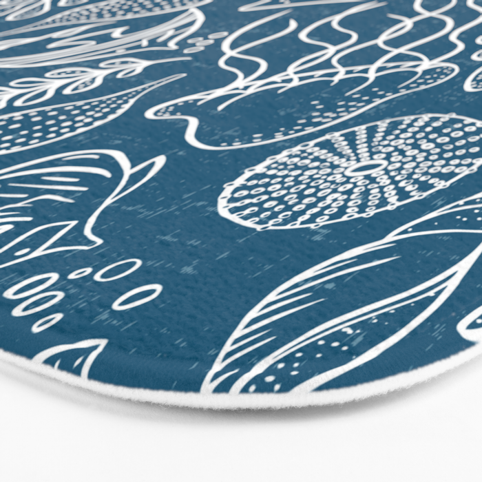 Sea Life - Marine Blue Bath Mat Gallery Image 3