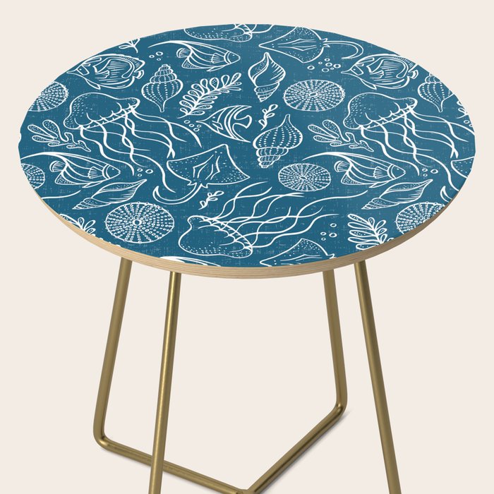 Sea Life - Marine Blue Side Table Gallery Image 2