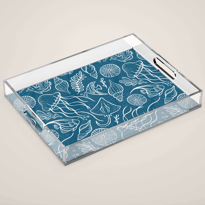 Sea Life - Marine Blue Acrylic Tray Gallery Image 1