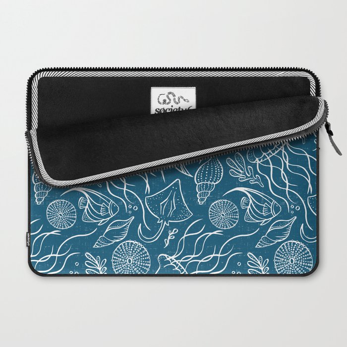 Sea Life - Marine Blue Laptop Sleeve Gallery Image 2