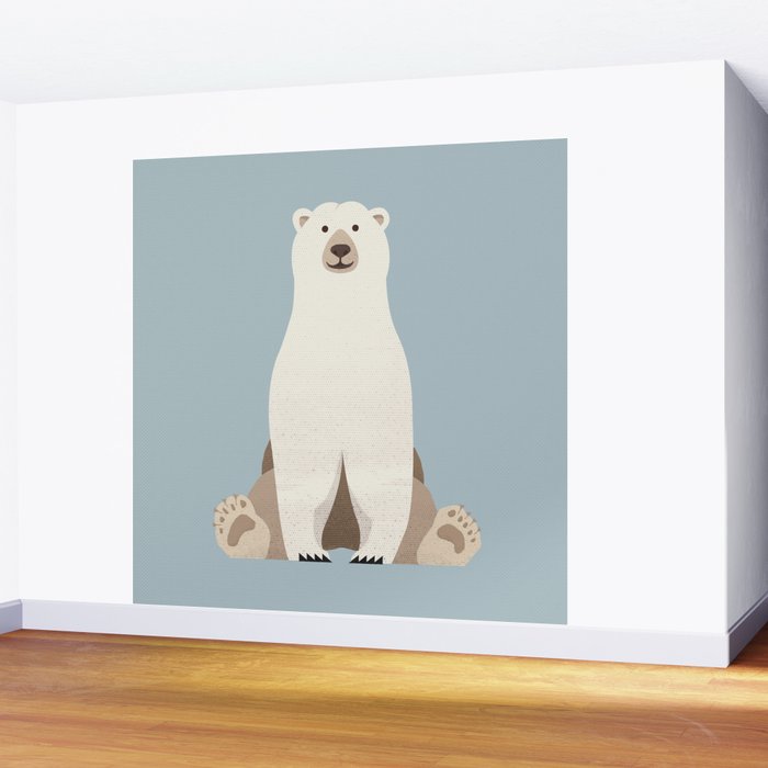 Whimsy Polar Bear Wall Mural Gallery Image 2