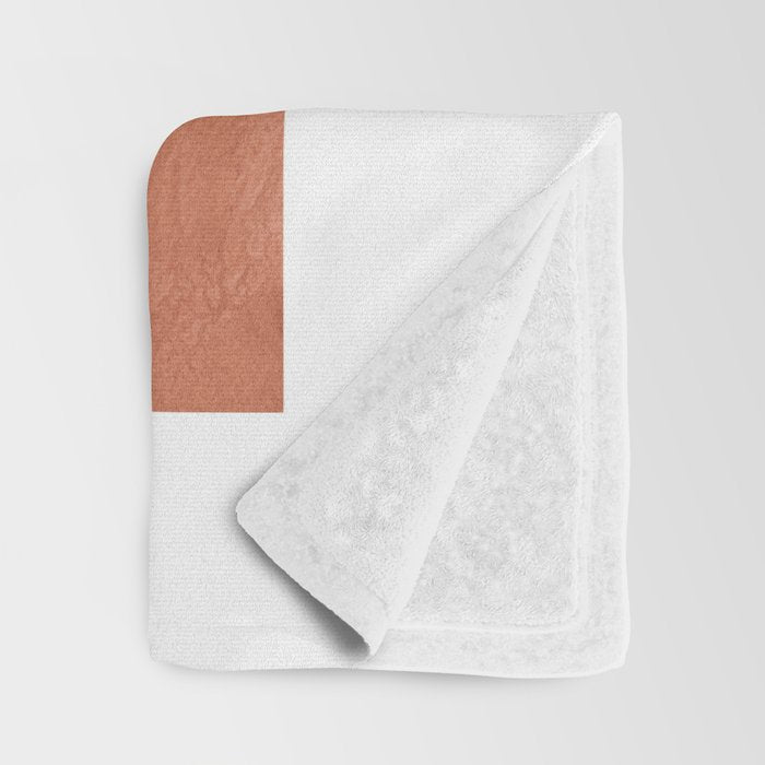 TERRACOTTA NIGHT, abstract landscape, moon and desert Throw Blanket Gallery Image 3