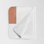 TERRACOTTA NIGHT, abstract landscape, moon and desert Throw Blanket Gallery Image 3