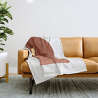 TERRACOTTA NIGHT, abstract landscape, moon and desert Throw Blanket Gallery Image 1