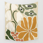 Classic Mid-Century florals Wall Tapestry Gallery Image 4