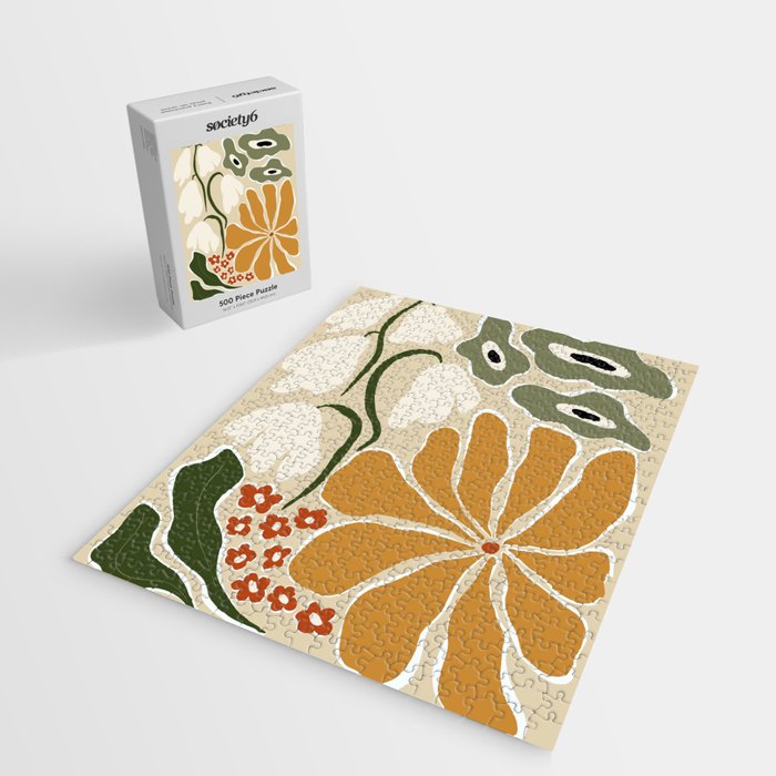 Classic Mid-Century florals Jigsaw Puzzle Gallery Image 2