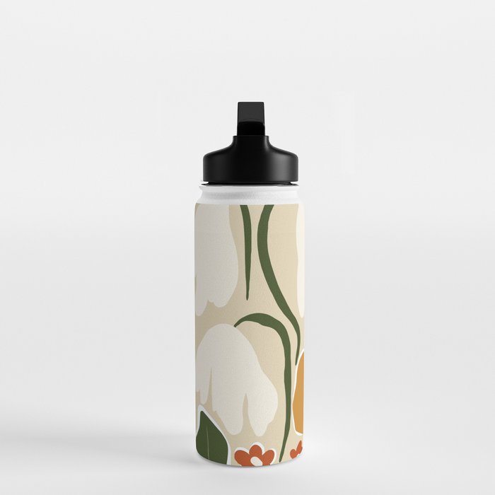 Classic Mid-Century florals Water Bottle Gallery Image 3