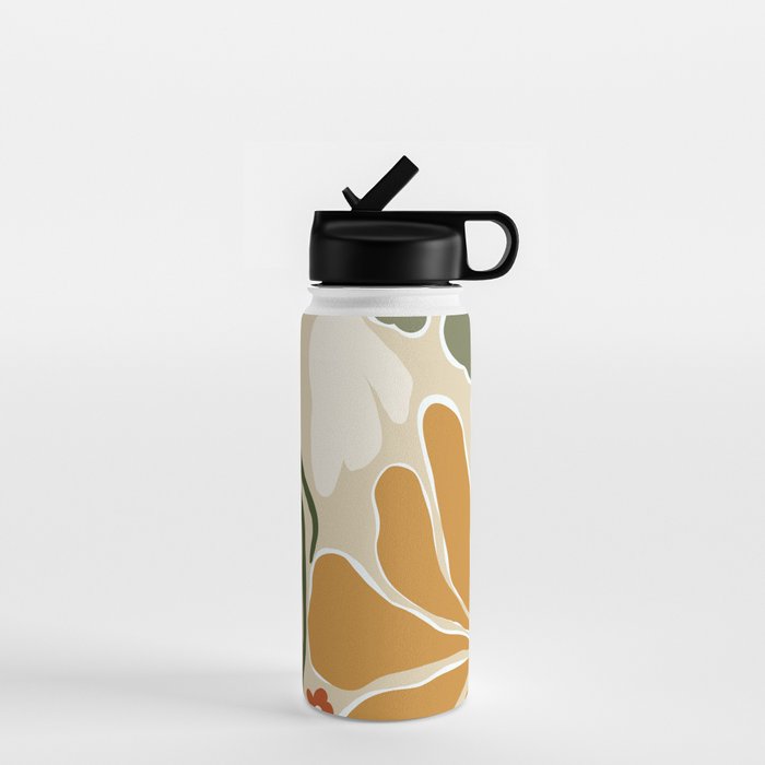 Classic Mid-Century florals Water Bottle Gallery Image 1