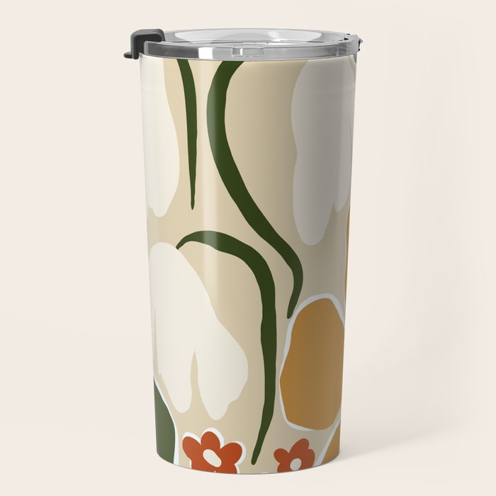 Classic Mid-Century florals Travel Mug Gallery Image 3