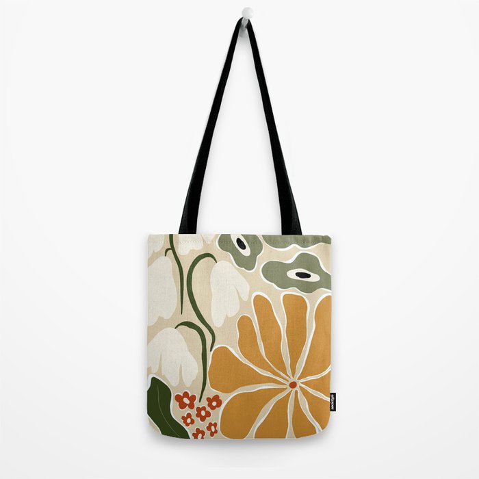 Classic Mid-Century florals Tote Bag Gallery Image 2