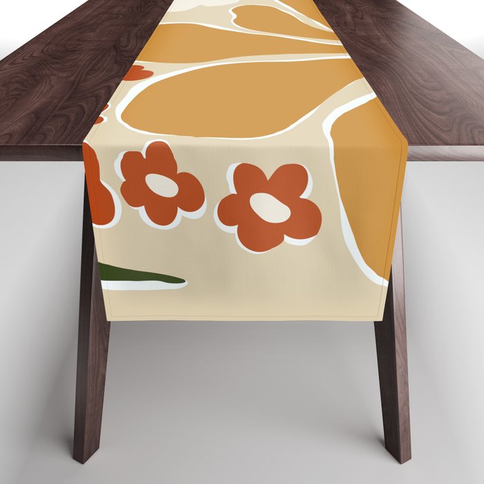 Classic Mid-Century florals Table Runner Gallery Image 1
