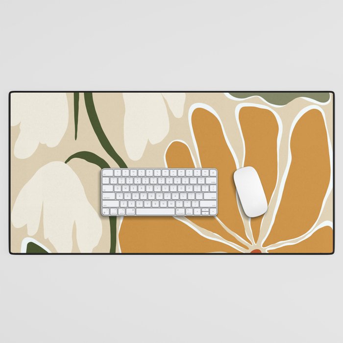 Classic Mid-Century florals Desk Mat Gallery Image 1