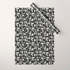 Linocut Tulip Pattern #4 Wrapping Paper Gallery Image 1
