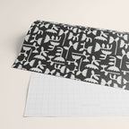 Linocut Tulip Pattern #4 Wrapping Paper Gallery Image 2