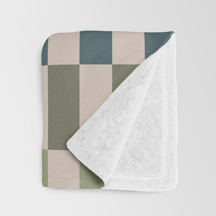Green And Terracotta Stripes Throw Blanket Gallery Image 3