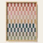 Green And Terracotta Stripes Serving Tray Gallery Image 1