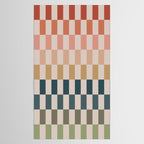 Green And Terracotta Stripes Tablecloth Gallery Image 2