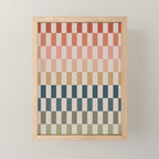 Green And Terracotta Stripes Mini Art Print Gallery Image 1