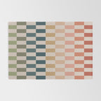 Green And Terracotta Stripes Rug Gallery Image 2