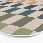 Green And Terracotta Stripes Bath Mat Gallery Image 3