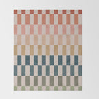 Green And Terracotta Stripes Throw Blanket Gallery Image 2