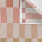 Green And Terracotta Stripes Wall Tapestry Gallery Image 3