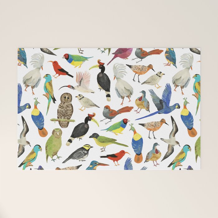 Endangered Birds Around the World Welcome Mat Gallery Image 1